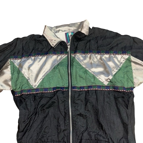 Vintage 80’s Windbreaker 2B Active Retro Activewear Men’s L Bomber Light Weight - Picture 6 of 16